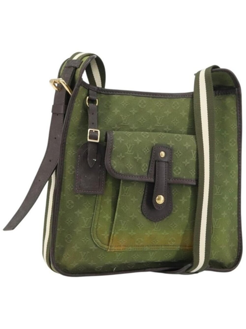 Authentic LOUIS VUITTON Monogram Mini Besace Mary Kate Bag TST Khaki M92322 LV